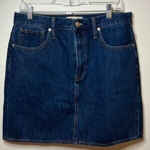 Madewell Denim High-Waist Straight Mini Skirt in Sunberry Wash Size 30